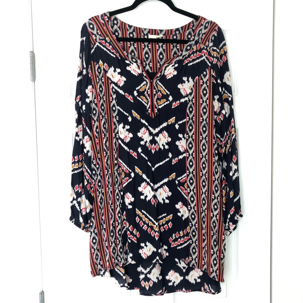Roxy Long Sleeve Tunic Dress or Beach Cover Up